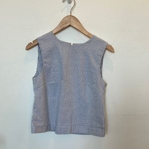 Summer Top blue and white stripes